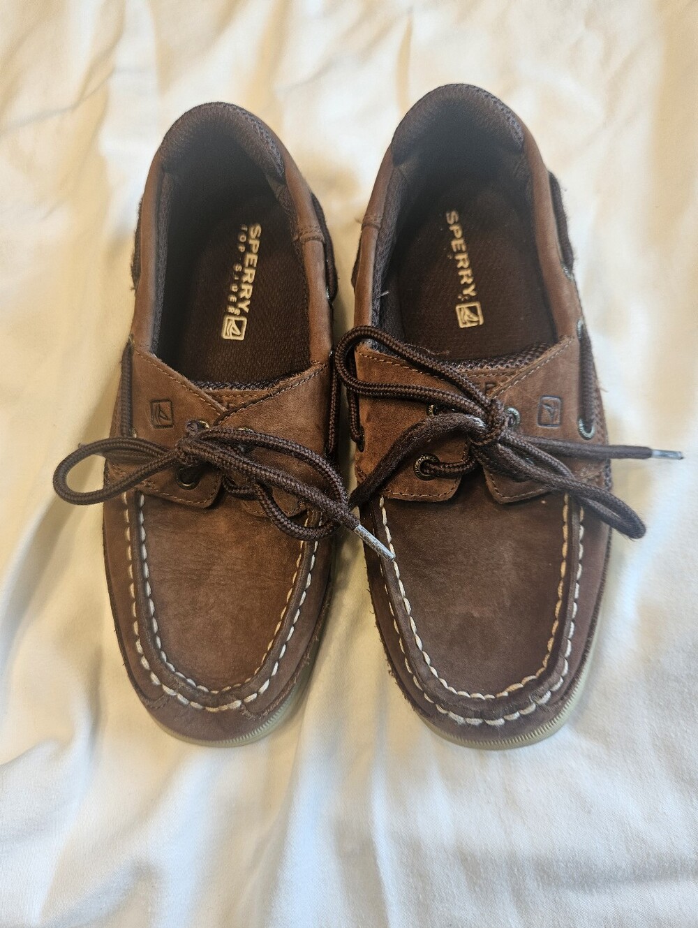 Sperry Boys' Brown Leather Deck Shoes